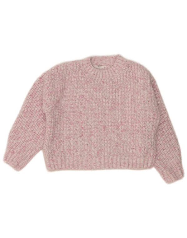 Marks & Spencer Jersey con cuello redondo para niña 11-12 años Moteado rosa