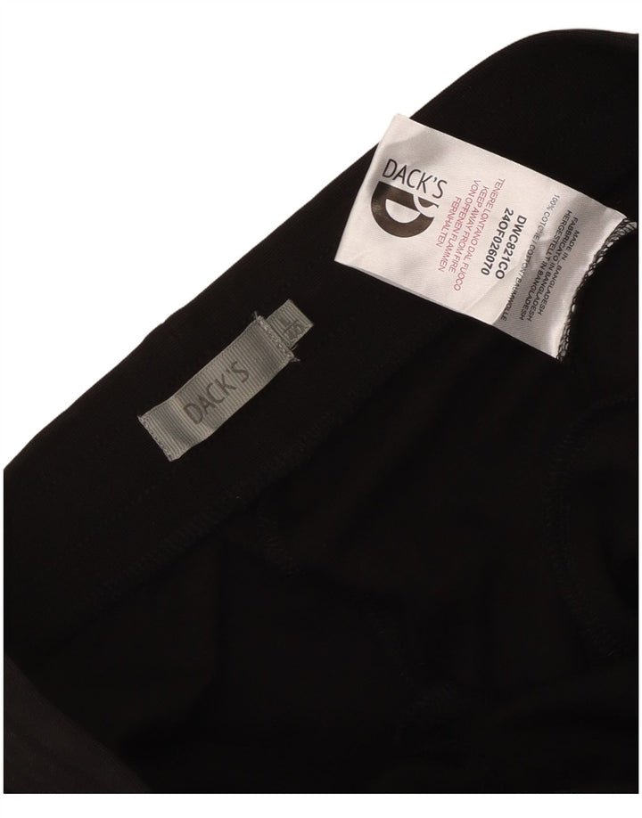 Dack's Pantalones de chándal capri para mujer, talla 40, talla grande, algodón negro
