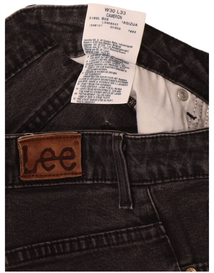 Vaqueros Lee Cameron Rectos para Mujer W30 L28 Algodón Negro