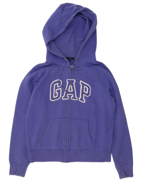 Gap Sudadera con capucha y cremallera gráfica para mujer UK 46 Large Algodón morado