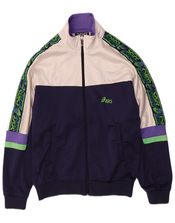 Chándal completo Asics para mujer IT 46 Large Azul marino Colorblock Poliamida