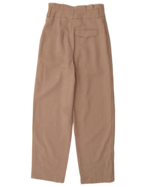 Topshop Pantalones chinos con cintura alta para mujer UK 6 XS W24 L29 Beige