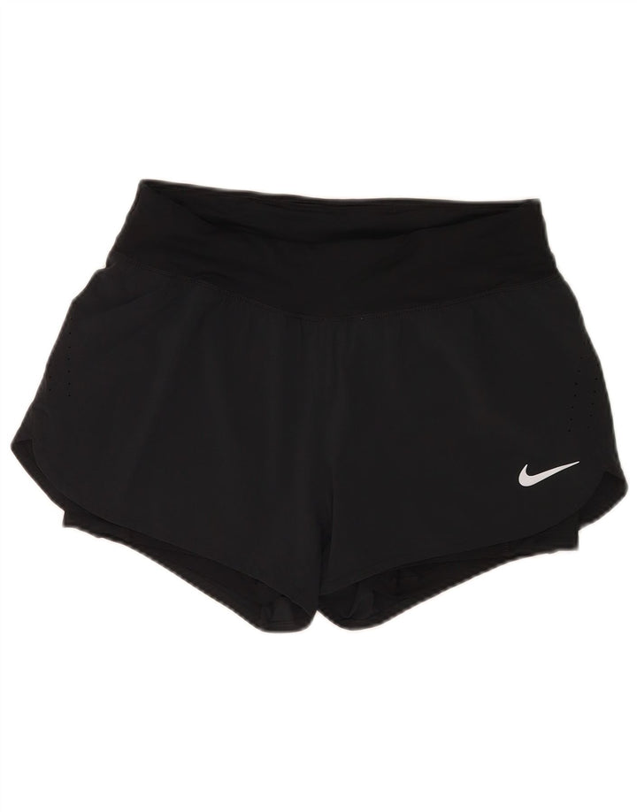 Nike - Pantalones cortos deportivos Dri Fit para mujer, talla 40, poliéster, color azul marino
