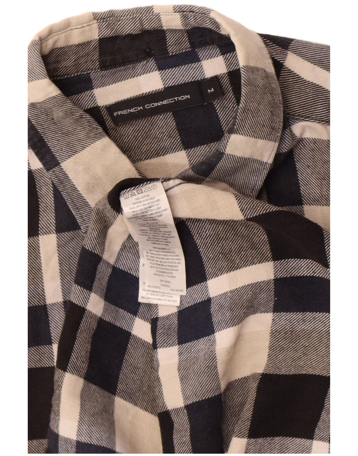 Camisa de franela para hombre de French Connection de algodón a cuadros en azul marino mediano