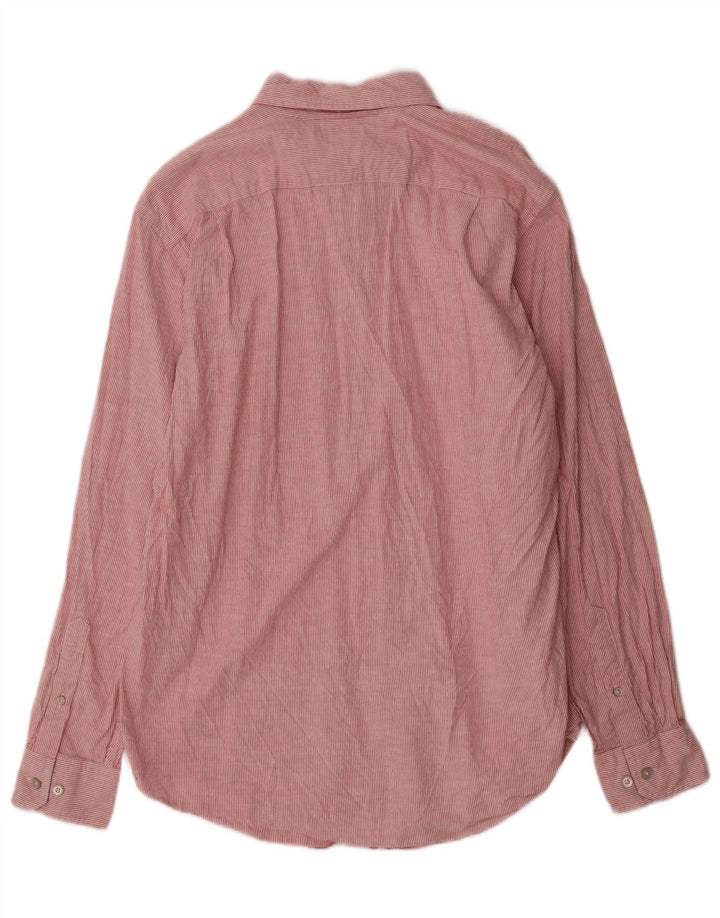 Nautica Camisa de corte clásico para hombre de algodón a rayas rojas medianas