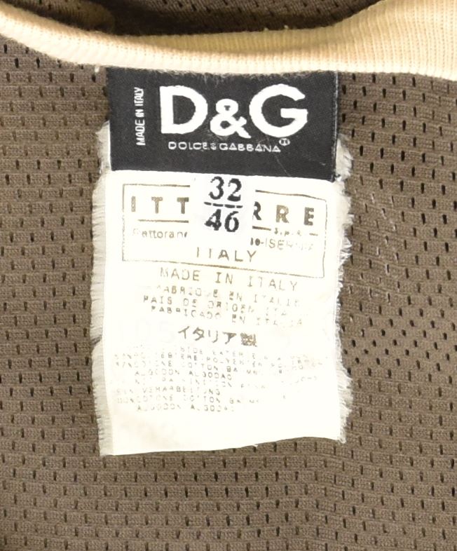 DOLCE & GABBANA Top sin mangas ajustado para mujer IT 46 Poliéster caqui grande