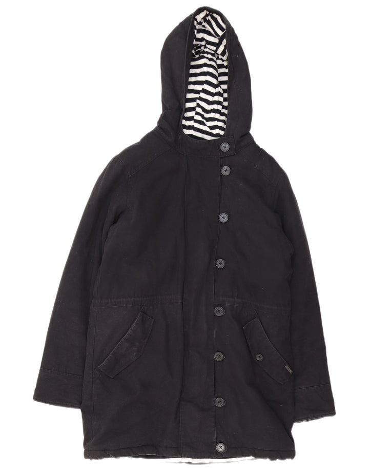 Billabong Parka con capucha para mujer UK 14 Medium Black Cotton
