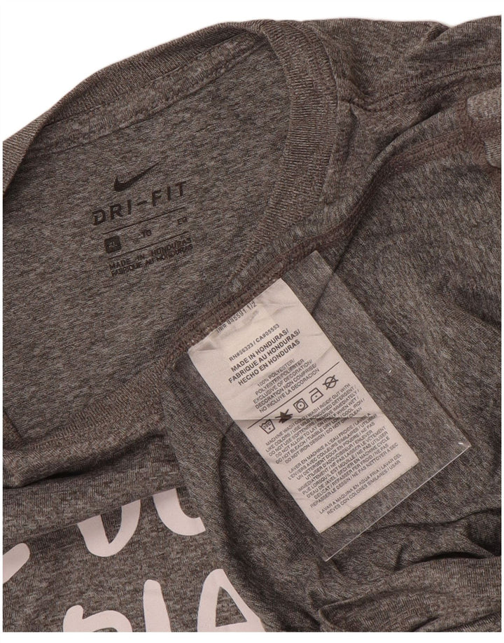 NIKE Camiseta gráfica para niña 13-14 años XL Poliéster moteado gris