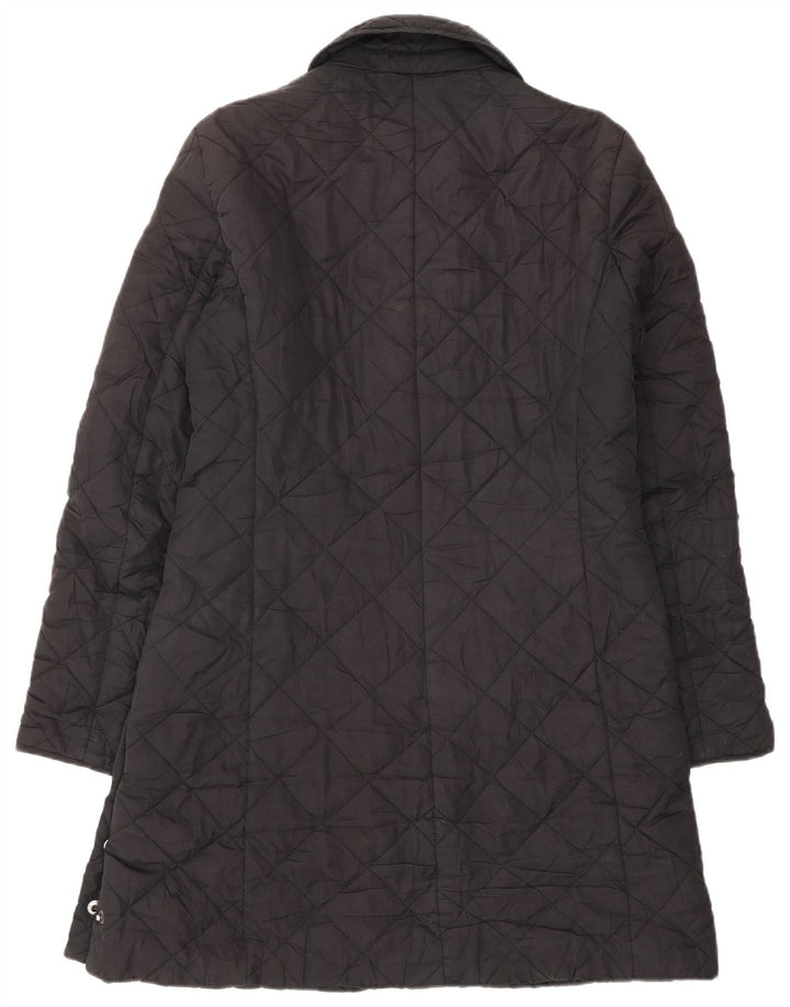 Zara Mujer Abrigo Acolchado UK 46 Grande Negro