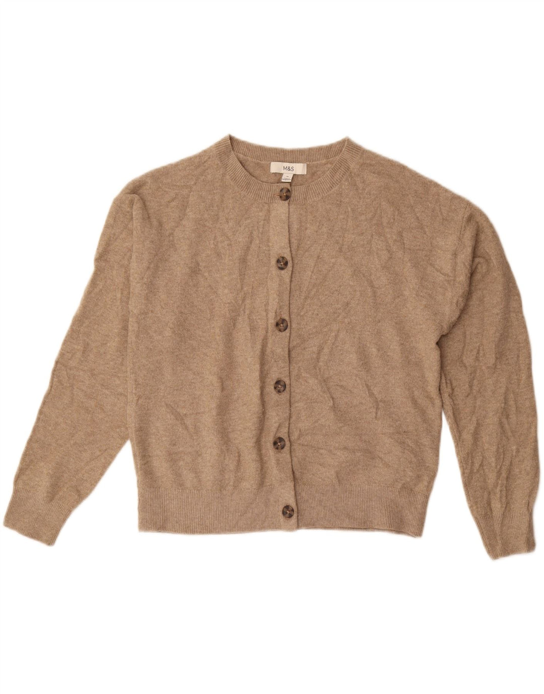 Marks & Spencer - Cárdigan extragrande para mujer, talla 40, color beige medio