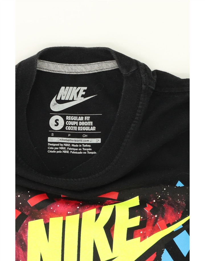 NIKE Mens Regular Fit Graphic T-Shirt Top Small Black Cotton Vintage Nike and Second-Hand Nike from Messina Hembry 