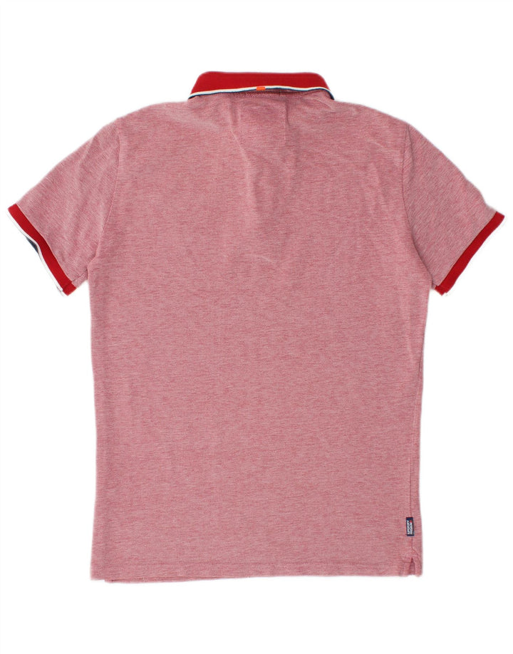 SUPERDRY Polo City Fit de algodón moteado en rojo medio para hombre