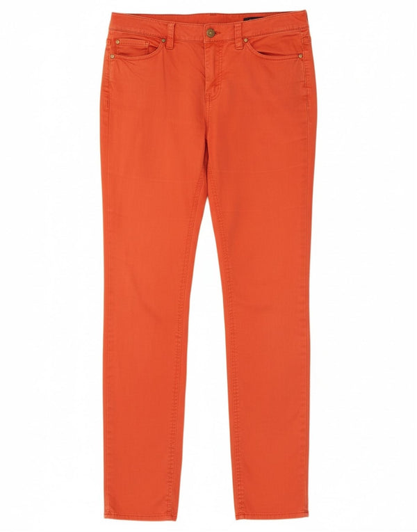 Tommy Hilfiger Pantalones casuales ajustados para mujer US 8 Medium W32 L30 Naranja