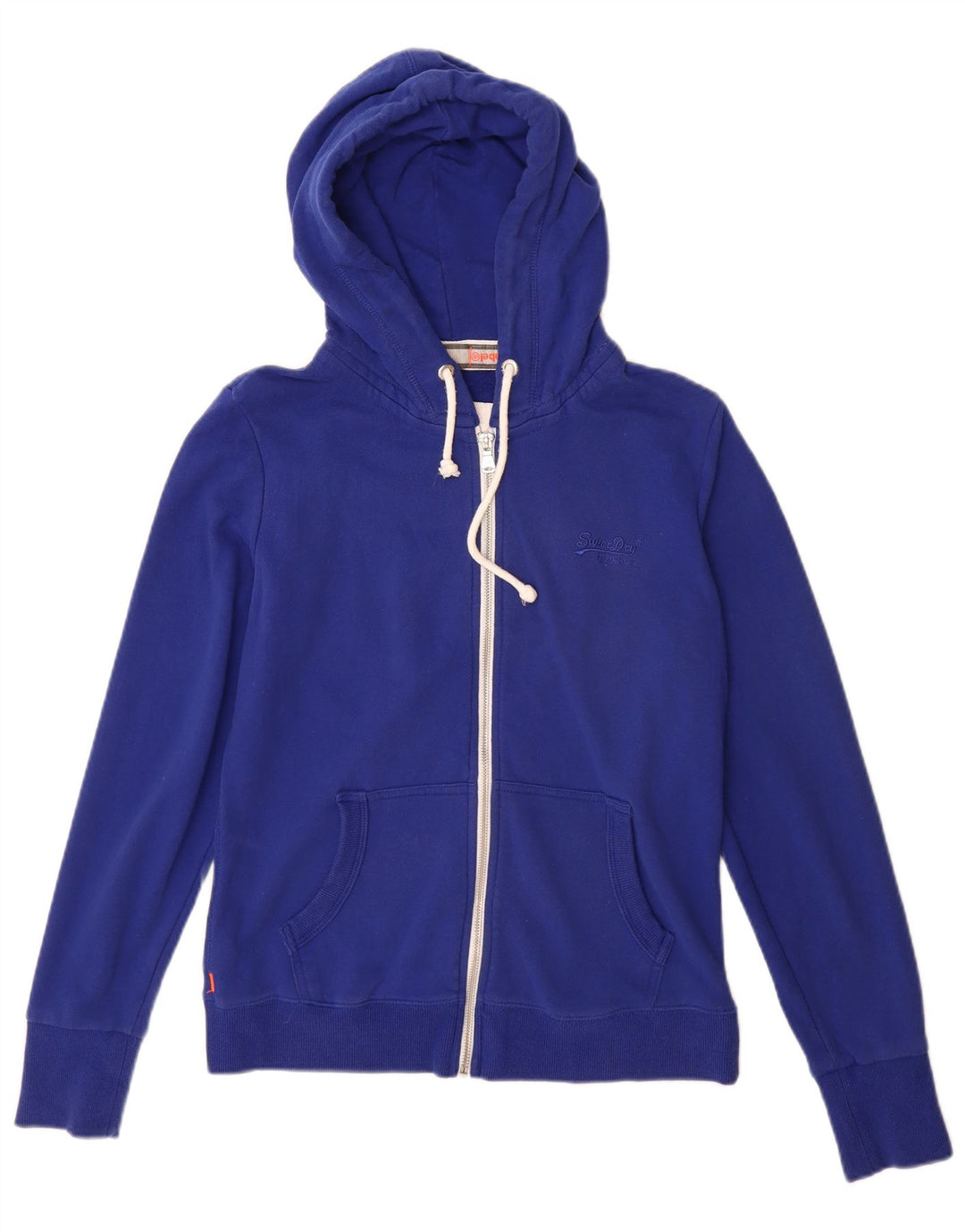 Superdry Sudadera con capucha y cremallera para mujer Reino Unido 12 Algodón azul medio