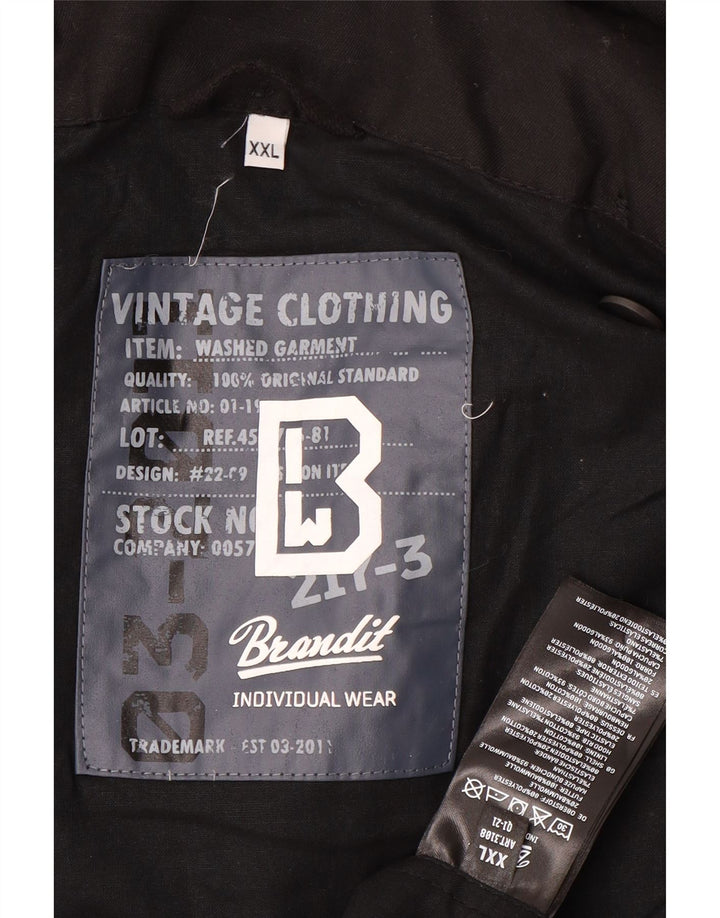Brandit Chaqueta militar utilitaria para hombre UK 44 2XL Algodón negro
