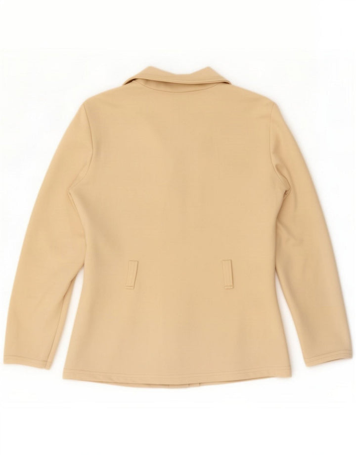 Chaqueta tipo blazer vintage de 6 botones para mujer UK 42 Poliéster beige medio