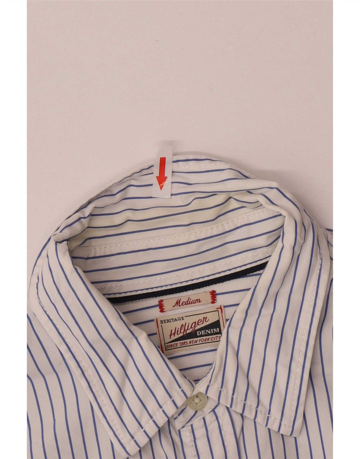 Tommy Hilfiger Camisa Regular Fit De Algodón A Rayas Azul Medio Hombre