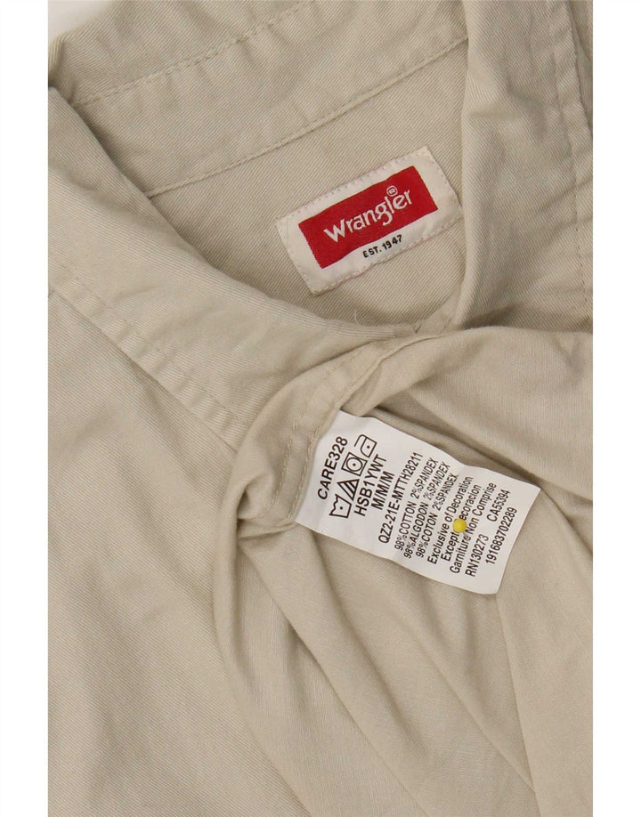 Camisa Wrangler Hombre Sin Mangas Algodón Beige Medio