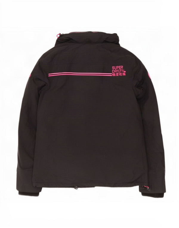 Superdry Chaqueta cortavientos con estampado Windcheater para mujer, talla 40, color negro