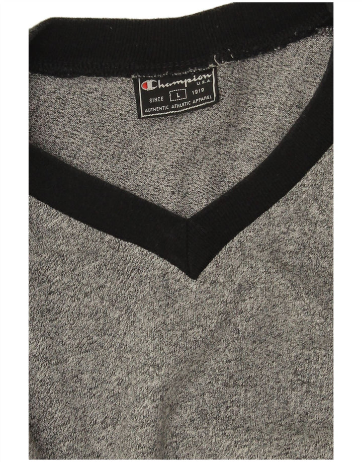Champion Camiseta para hombre Top Large Gris Colorblock