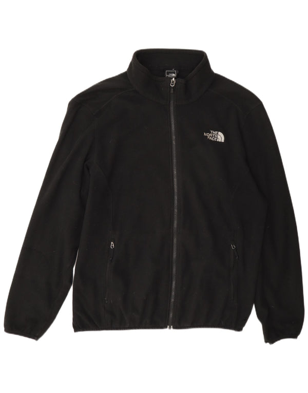 The North Face Chaqueta polar con forro para hombre, talla 40, poliéster negro grande
