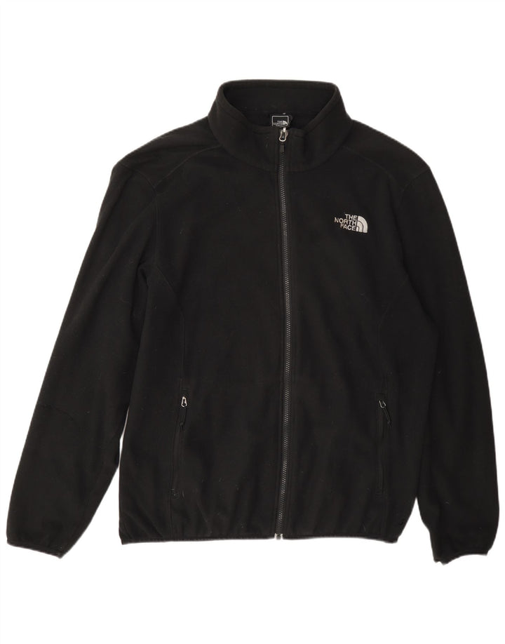 The North Face Chaqueta polar con forro para hombre, talla 40, poliéster negro grande