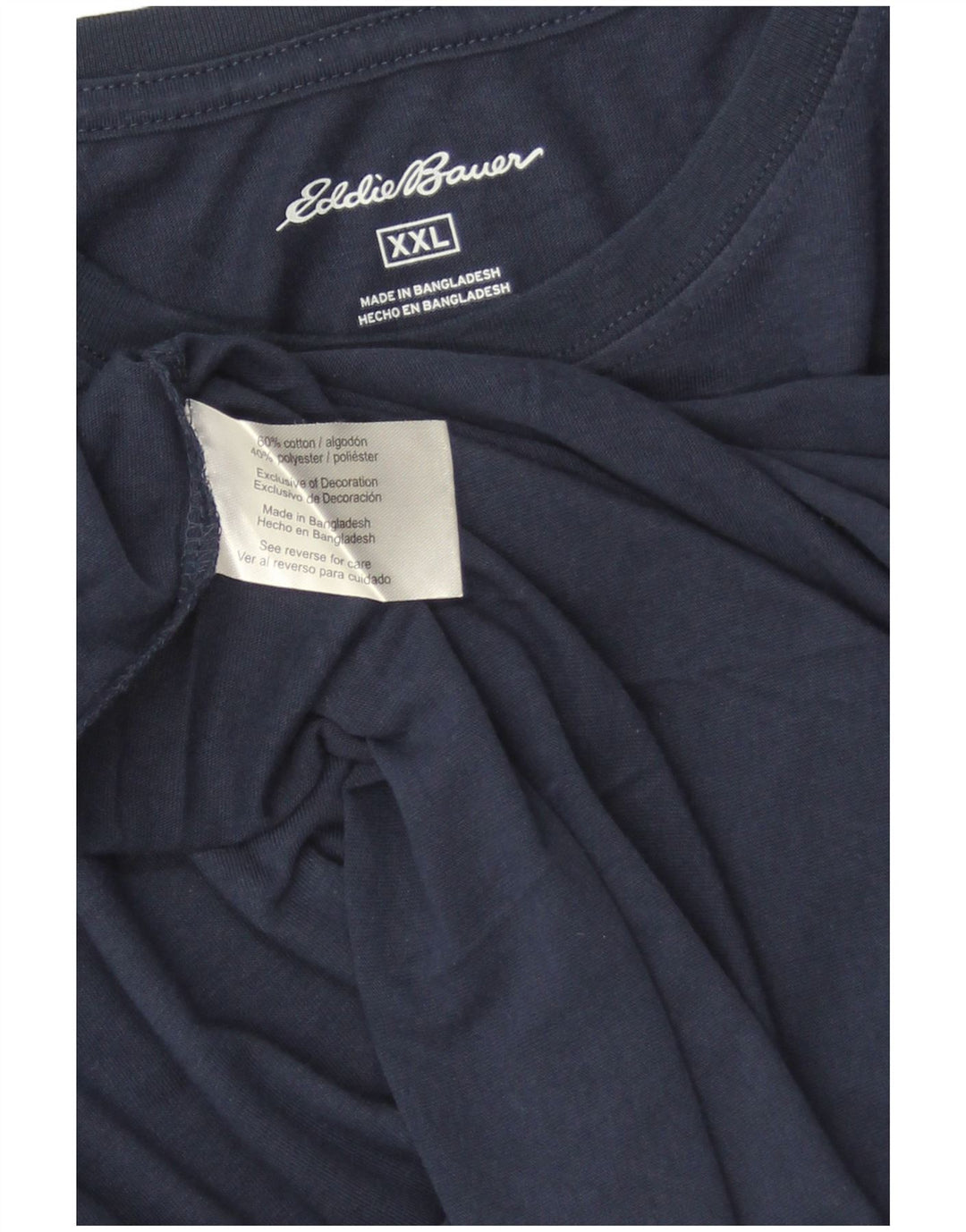 Eddie Bauer Camiseta para hombre Top 2XL Azul marino Algodón