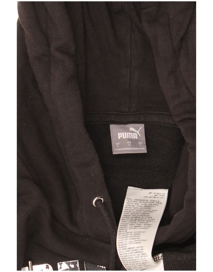 PUMA Sudadera con capucha gráfica para mujer Reino Unido 46 Grande Algodón negro