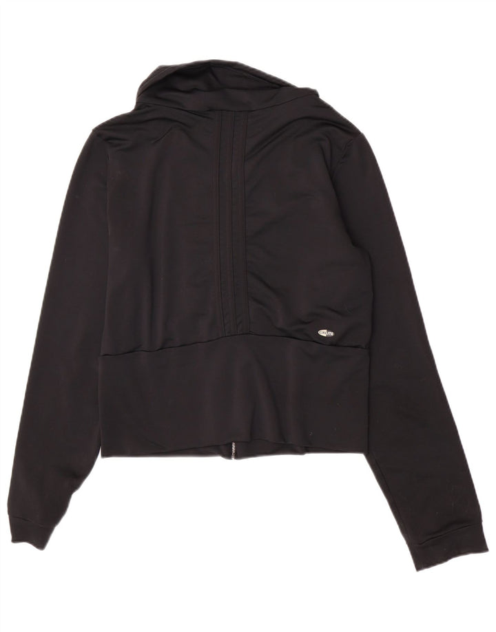 Adidas Mujer Clima 365 Chándal Top Chaqueta UK 14 Mediano Negro Poliéster