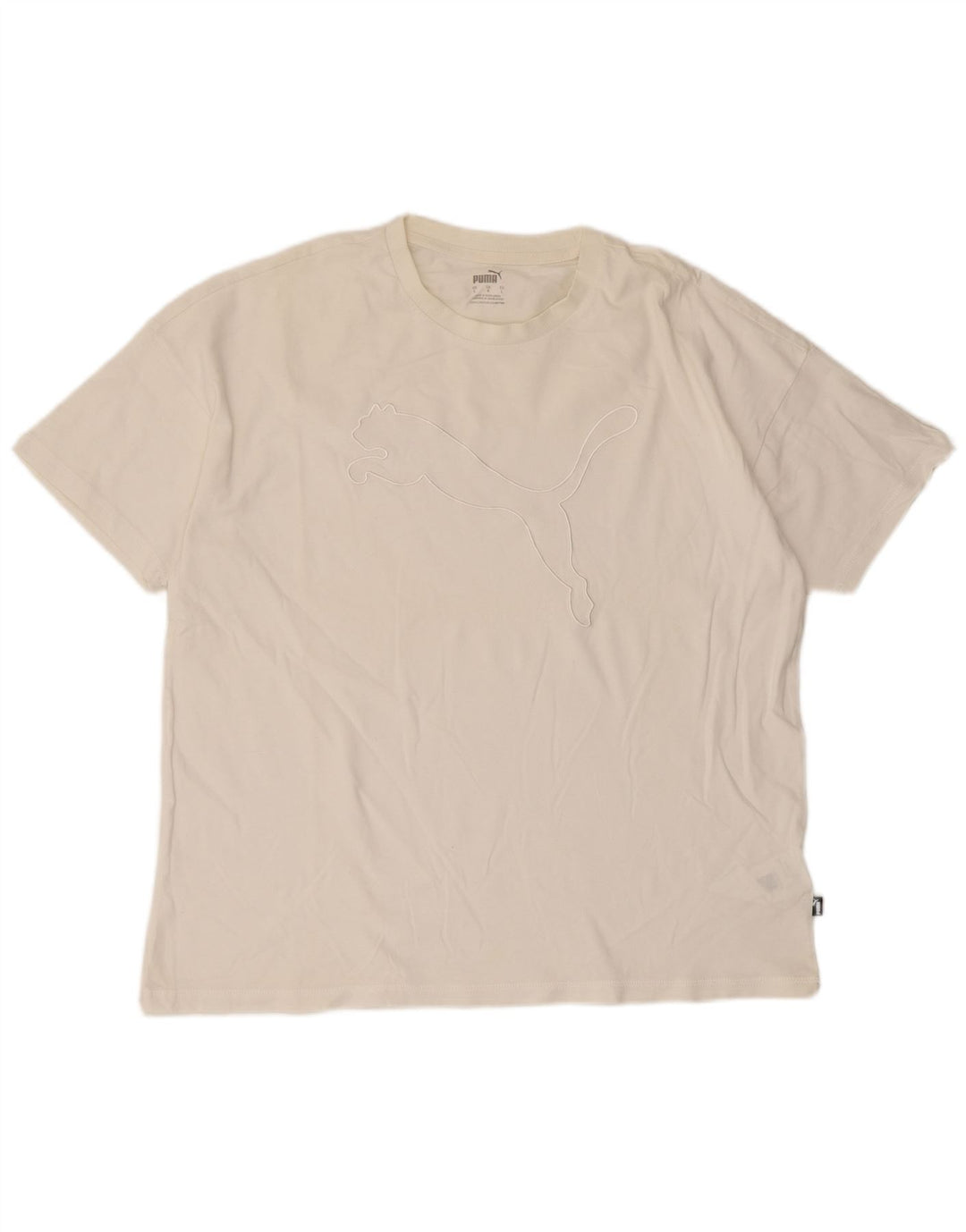 Puma - Camiseta gráfica para hombre, talla grande, algodón blanco