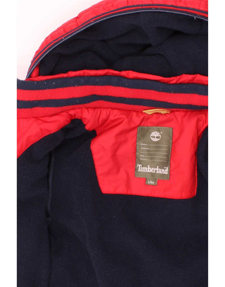 Timberland Chaqueta Acolchada Con Capucha Niño 2-3 Años Rojo Poliéster