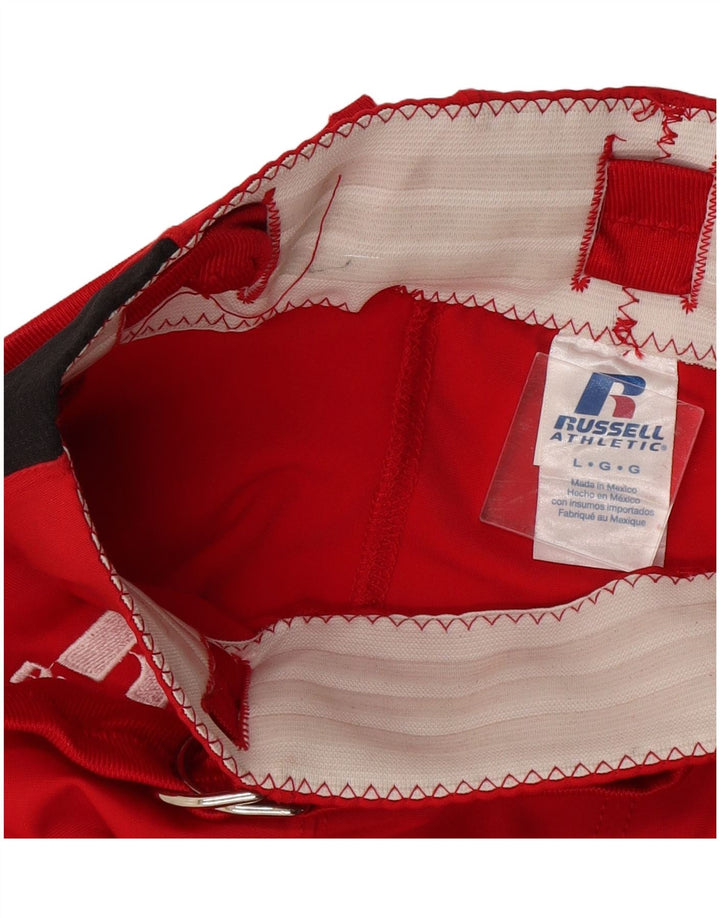 Russell Athletic - Bermudas deportivas para hombre (talla grande), color rojo, nailon