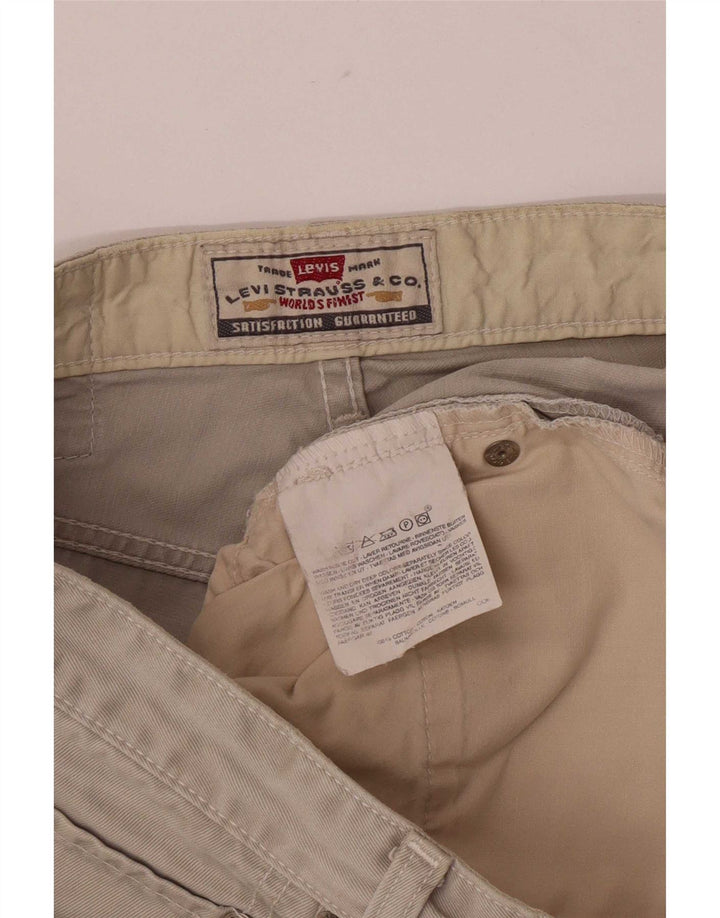 Levi's Pantalones cortos de mezclilla regulares para hombre grandes W33 Algodón beige