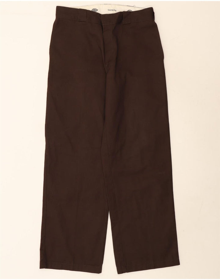 Dickies Pantalones cargo holgados para hombre W32 L32 Poliéster marrón