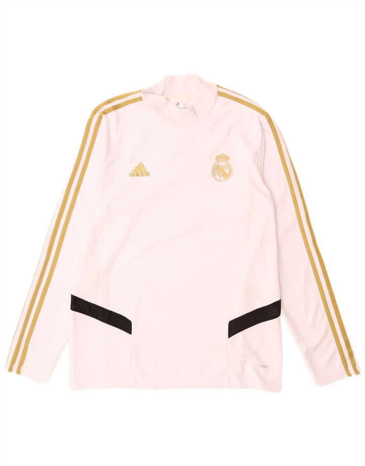 Adidas Hombre Real Madrid Camiseta Manga Larga XL Blanco Poliéster