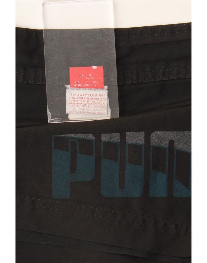 Puma Bañador con gráfico para hombre, talla grande, negro