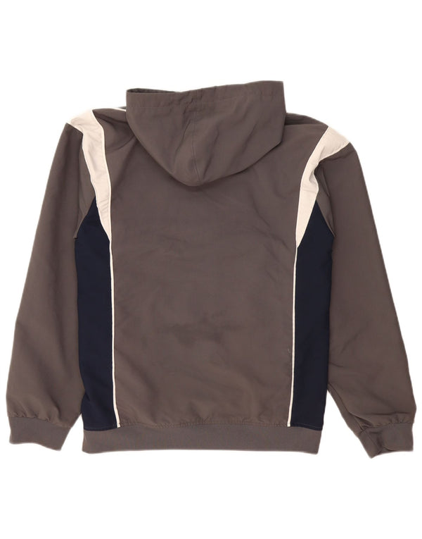 Adidas Chaqueta Anorak con capucha para hombre UK 36 Small Grey Colourblock Poliéster
