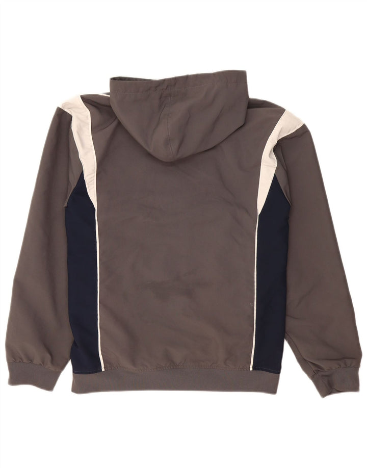 Adidas Chaqueta Anorak con capucha para hombre UK 36 Small Grey Colourblock Poliéster