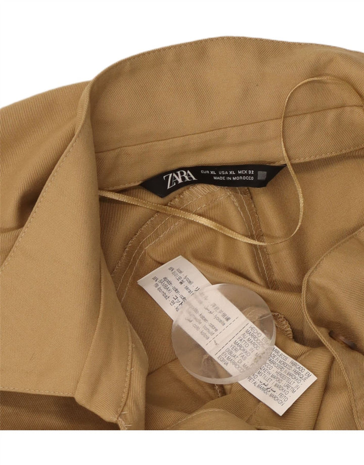 Zara Mujer Mono Sin Mangas ES 40 XL Lyocell Beige