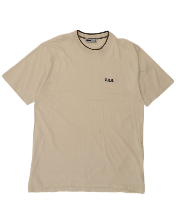 Fila Camiseta Hombre Top XL Algodón Beige
