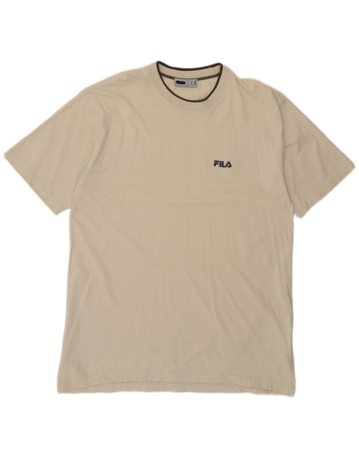 Fila Camiseta Hombre Top XL Algodón Beige