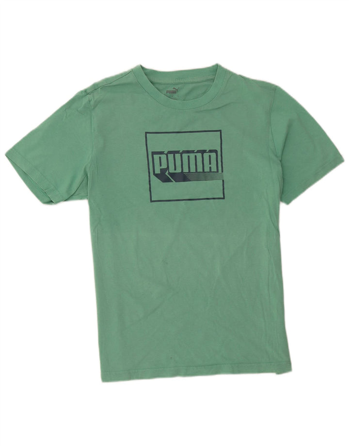 Puma Camiseta gráfica para hombre Top Medium Turquesa Algodón