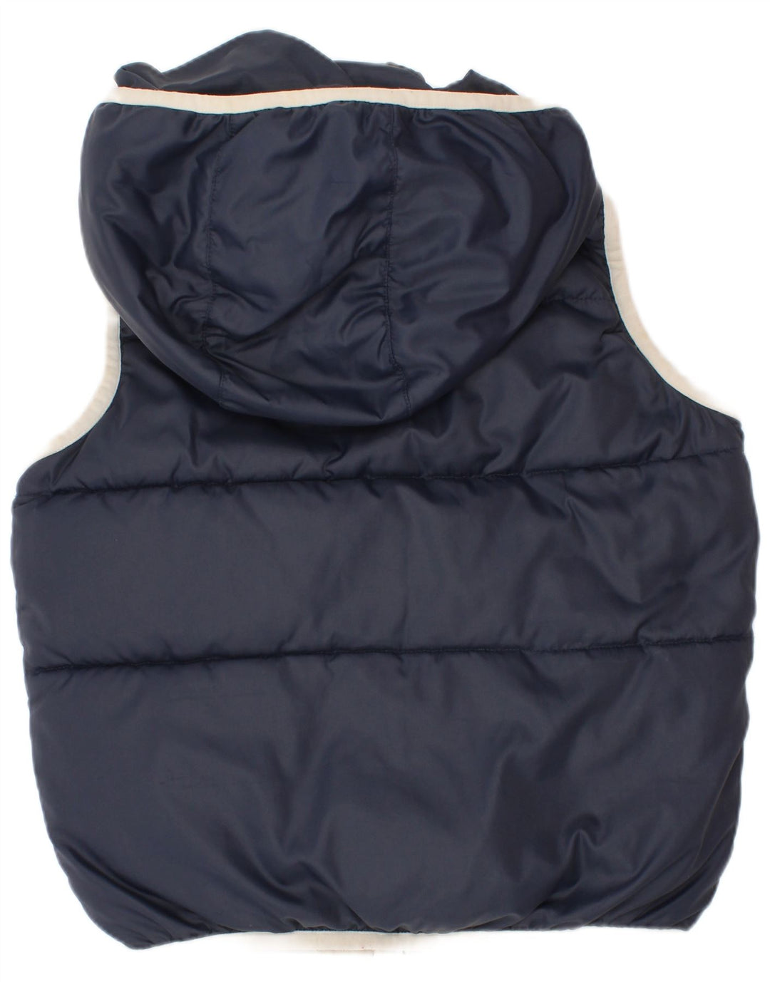 Benetton Chaleco Acolchado Con Capucha Para Niños 6-7 Años Small Azul Marino Poliéster