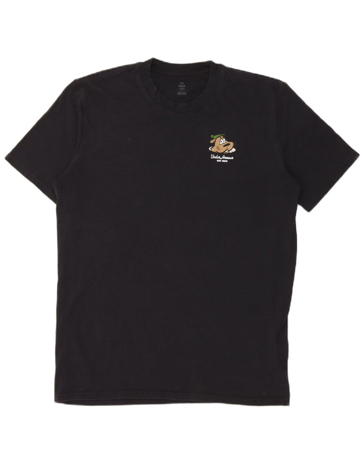 Under Armour Camiseta gráfica para hombre Top mediano de algodón negro