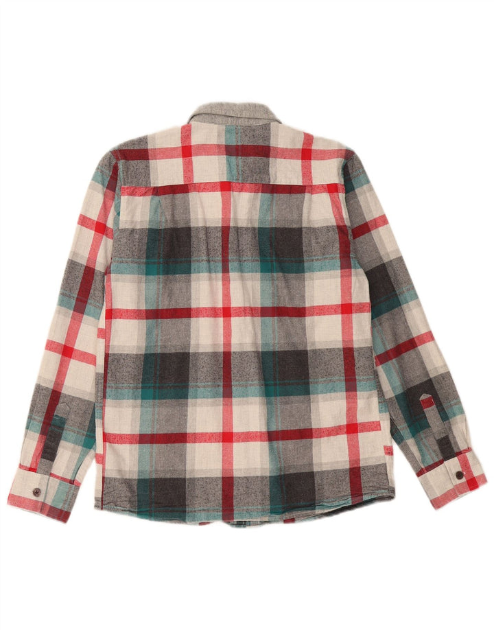 Ted Baker Camisa de franela para niños 12-13 años Algodón a cuadros gris