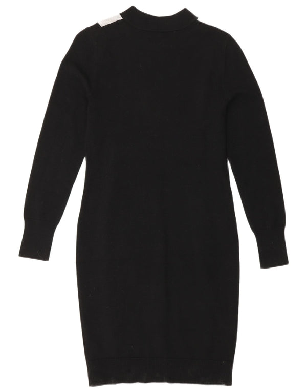 Karen Millen Vestido tipo jersey de manga larga para mujer UK 42 Medium Black Colourblock
