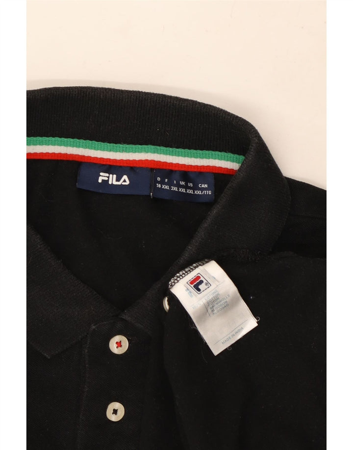 FILA Polo para hombre 2XL Algodón negro