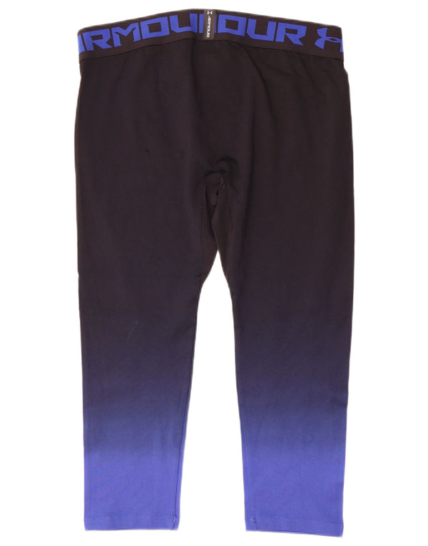 Under Armour Leggings cortos Heat Gear para mujer UK 20 2XL Bloque de color negro