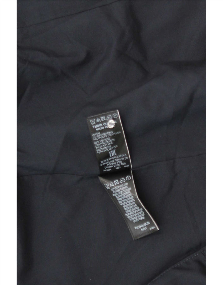 Marks & Spencer Chaqueta tipo blazer de 2 botones para mujer UK 46 Grande Azul marino Viscosa