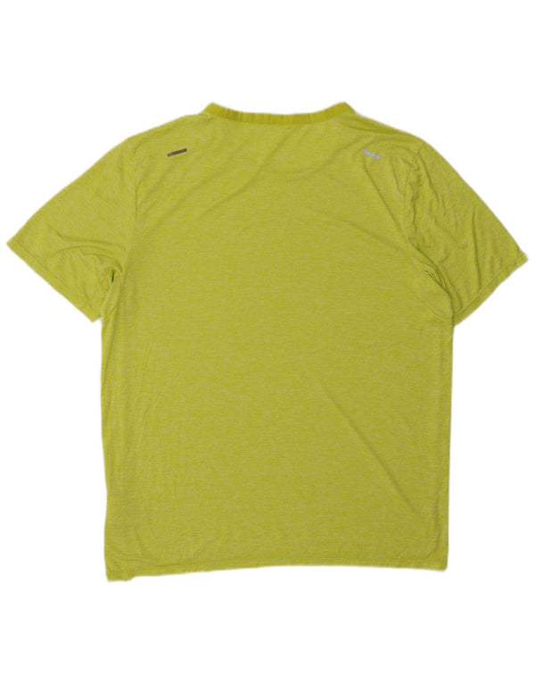 Camiseta Nike Running Hombre Top Verde Medio Poliéster Deportes